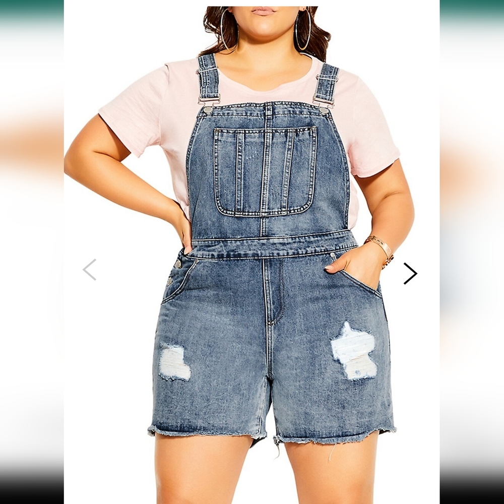 NWT 90's Plus Size Shortalls